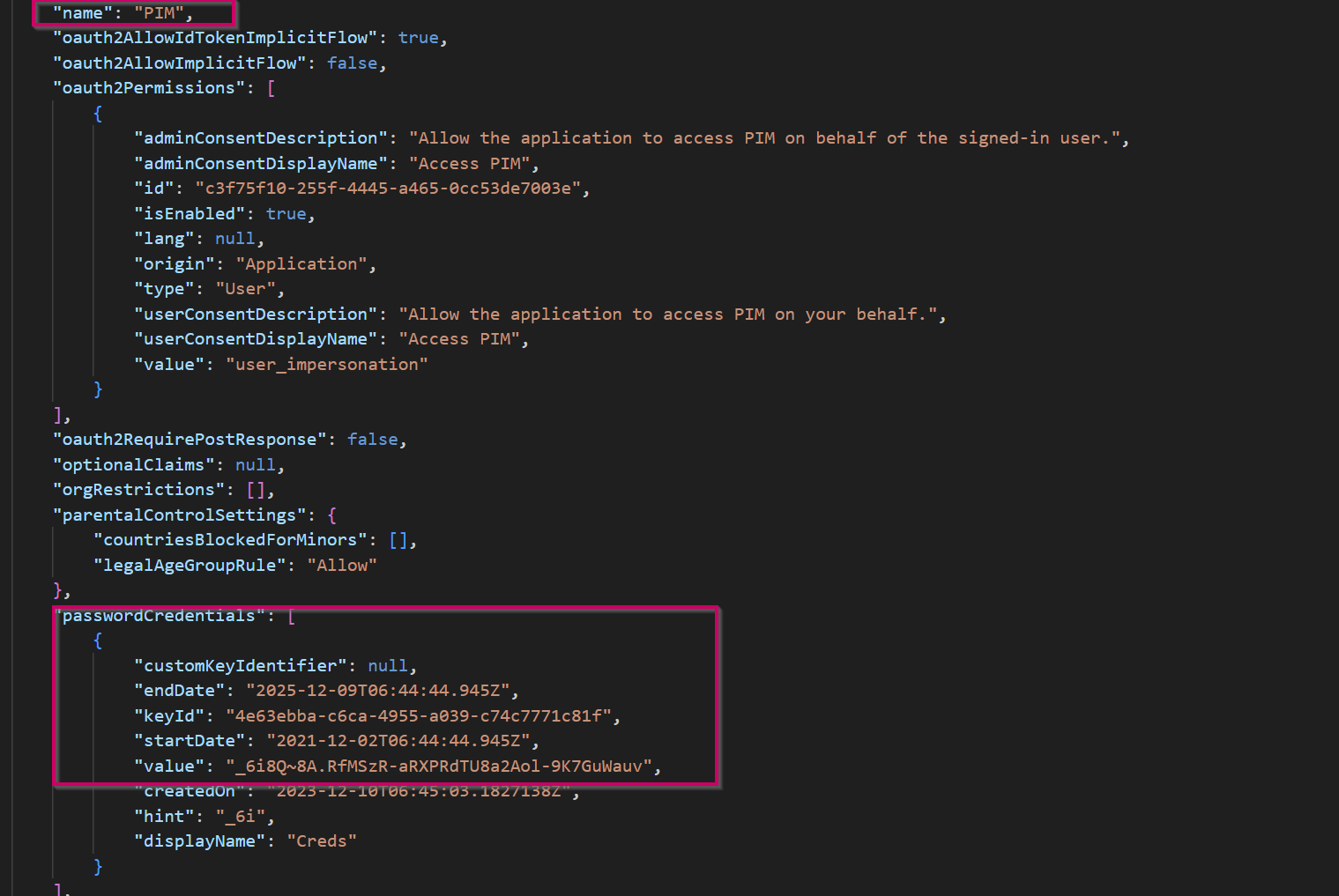 PIM.json File